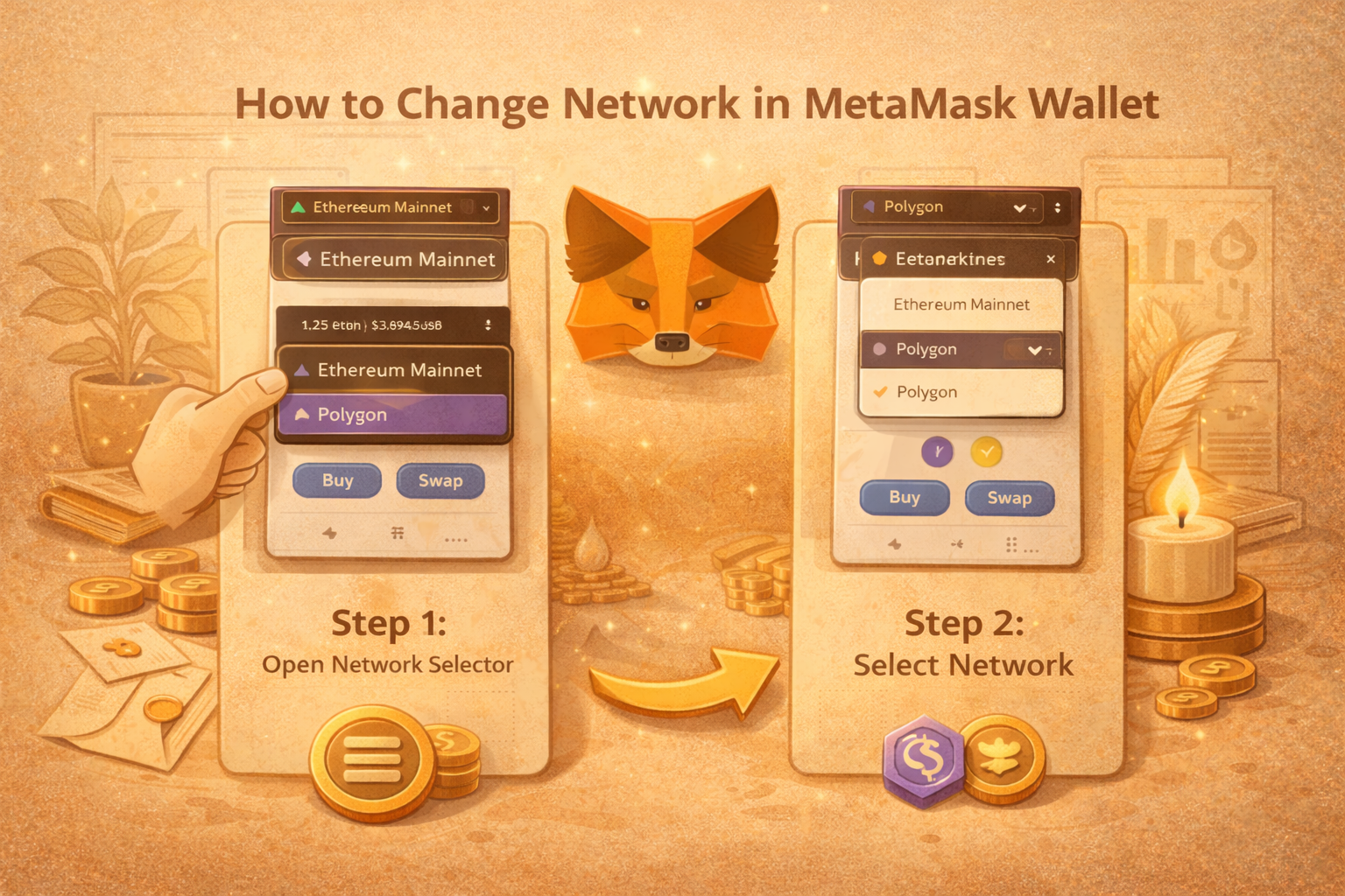 Como alterar a rede na carteira Metamask