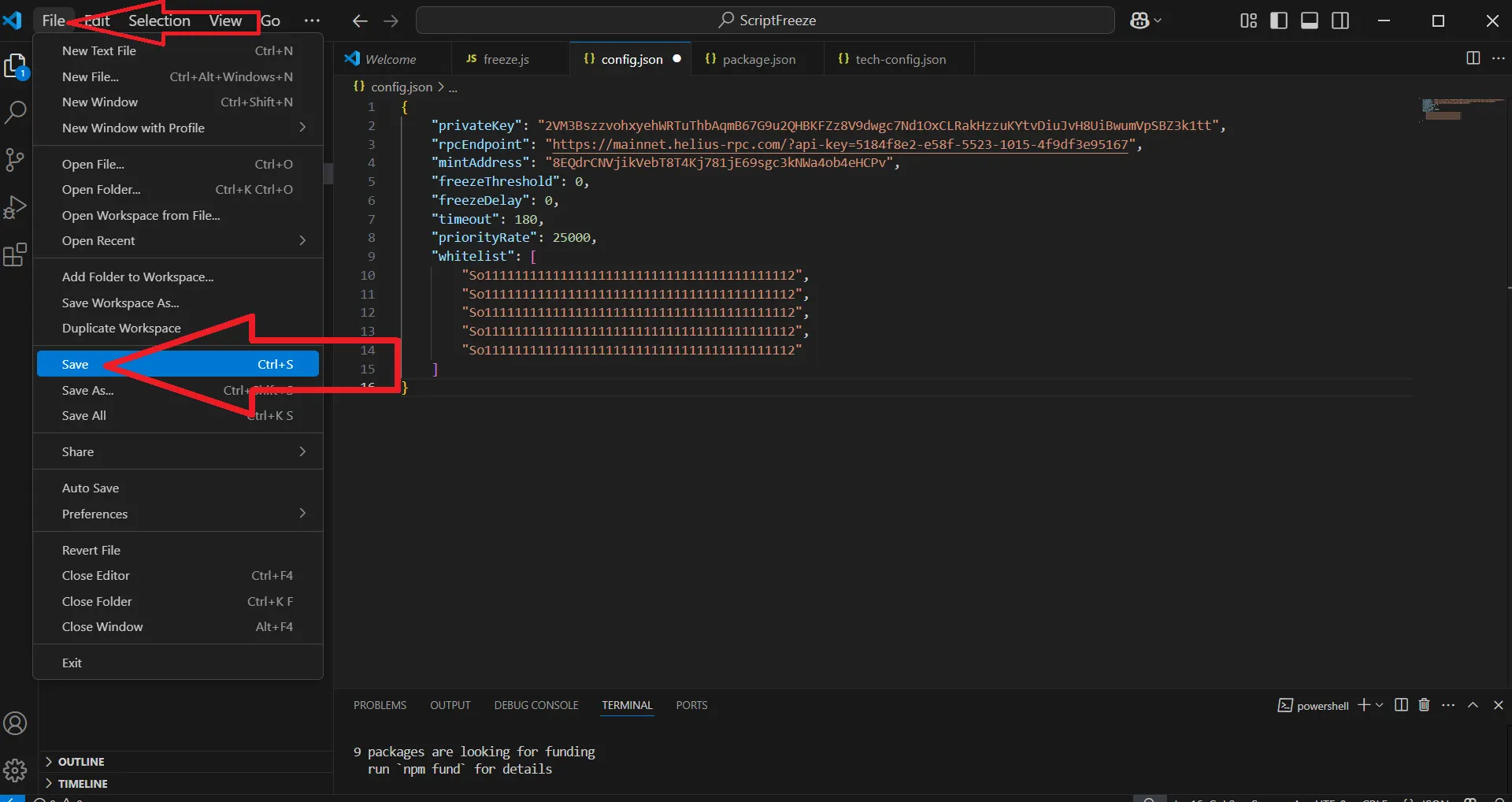 Solana-Honeypot-Token, Schritt 37