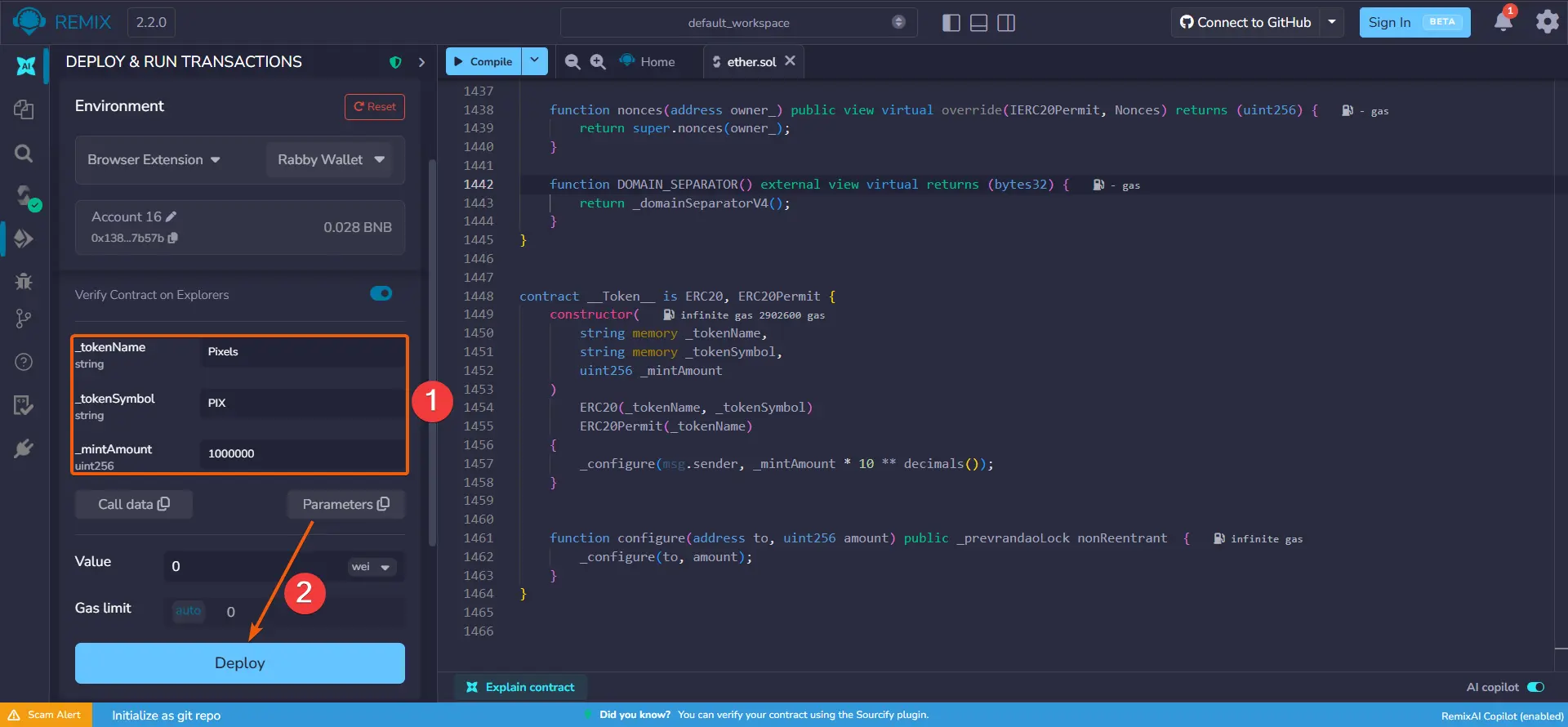 Como criar um Honeypot Token, passo 17