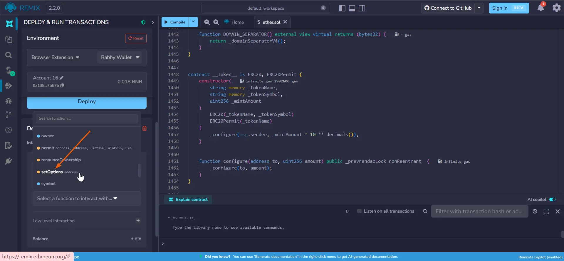 How to Create a Honeypot Token, step 27