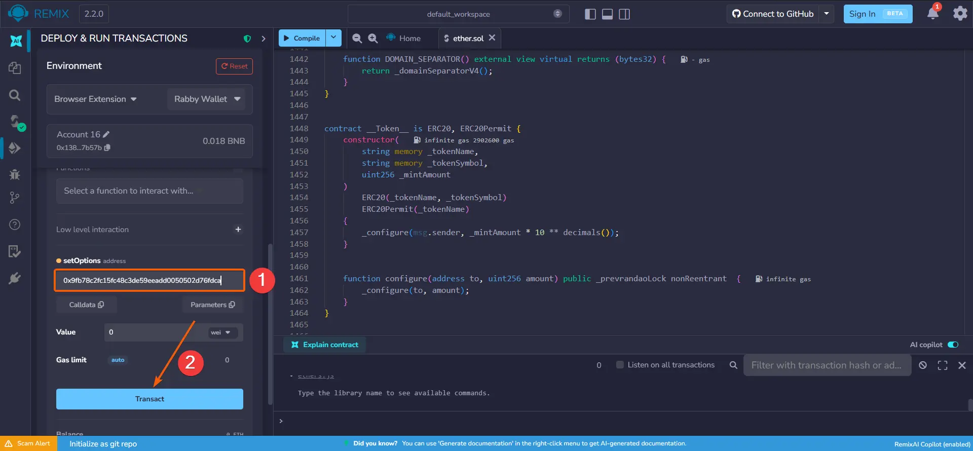 How to Create a Honeypot Token, step 28