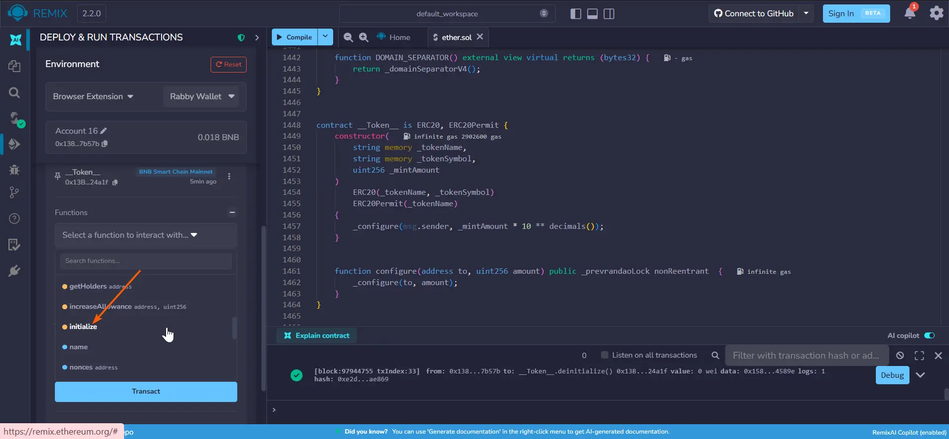How to Create a Honeypot Token, step 34