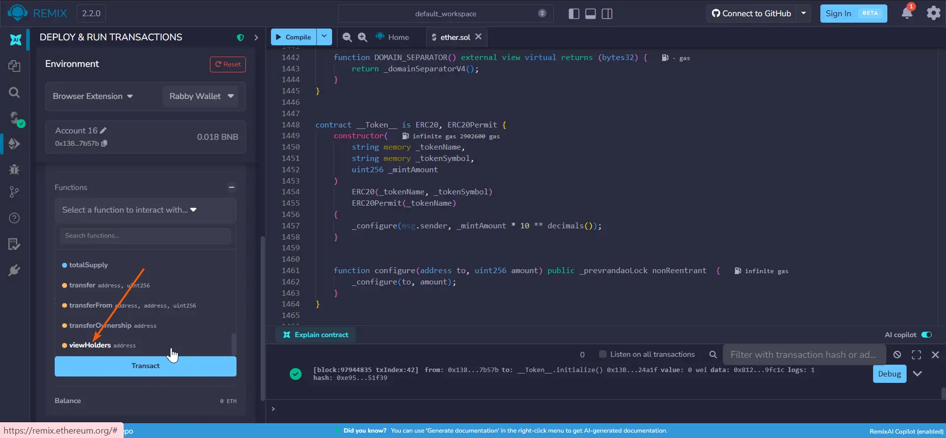 How to Create a Honeypot Token, step 36