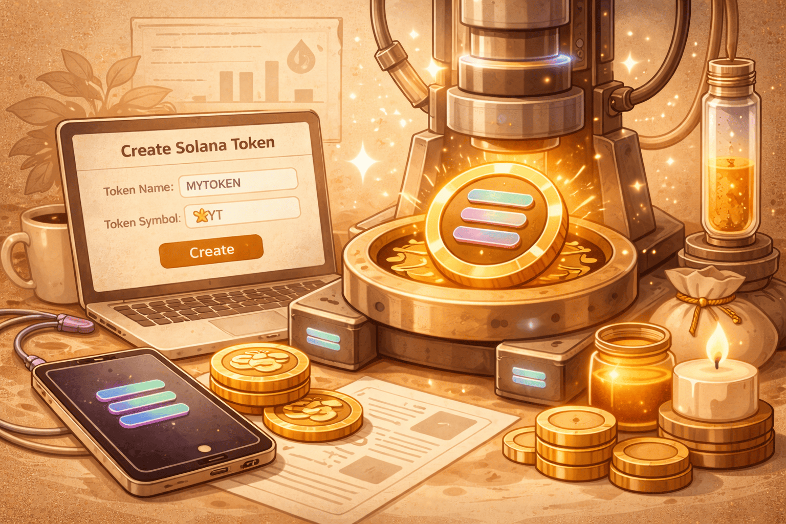 Solana हनीपॉट टोकन बनाएँ