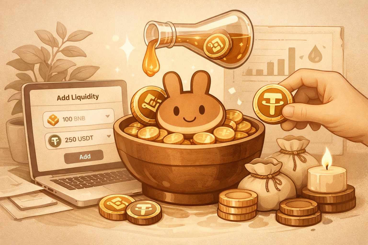 在 PancakeSwap 上添加流动性