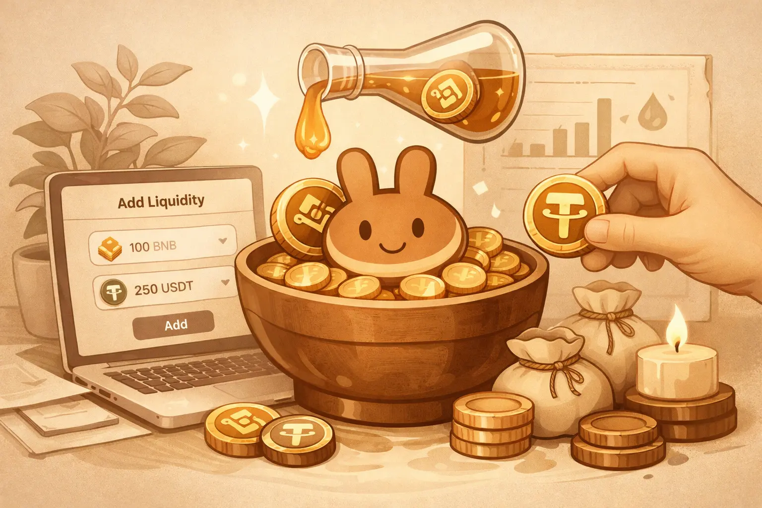 在 PancakeSwap 上添加流动性